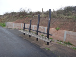 P2011DSC07346	A bench on the Exe Estuary Trail.