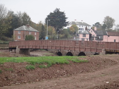 P2011DSC07382	The new footbridge over the River Clyst in Topsham.