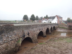 P2011DSC07386	The road bridge over the River Clyst in Topsham.