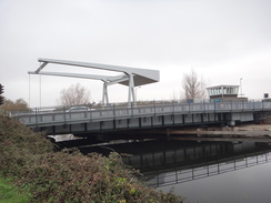 P2011DSC07424	The lift bridge over the Exeter Canal at Countess Wear.