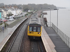 P2011DSC07505	A train at Starcross railway station.