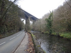 P2011DSC07606	The Miller's Dale viaducts and the River Wye.