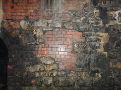 P2011DSC08153	Patched stonework in Litton Tunnel.