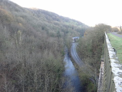 P2011DSC08175	The view down from the Miller's Dale viaducts.