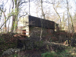 P2011DSC08187	An old water tank at Miller's Dale station.