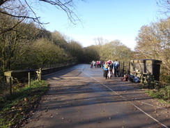 P2011DSC08193	Kids waiting to abseil down a viaduct.