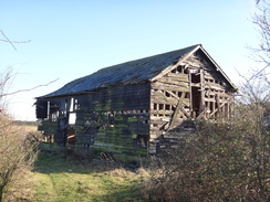 P2012DSC08553	A tumnbledown barn at Fairview Farm.