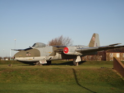 P2012DSC08818	The Canberra displayed outside RAF Wyton.