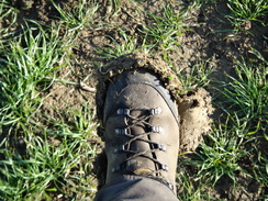 P2012DSC08889	Mud clots on myu boots.