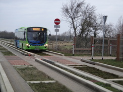 P2012DSC09018	The guided busway near Swavesey church.