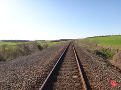 P2012DSC09310	Crossing the Cambridge to Newmarket railway line.