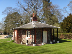 P2012DSC09352	A gatehouse belonging to Little Bradley House.