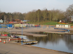 P2012DSC09406	The end of the rowing lake at the National Water Sports Centre.