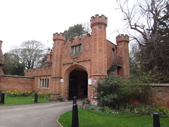 P2012DSC09545	The gatehouse to Thrumpton Hall.