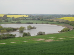 P2012DSC00086	Looking down over the lakes near Water Hall Farm.