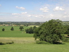 P2012DSC00676	The view back towards Bures from the climb onto the Lodge Hills.