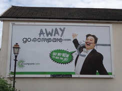 P2012DSC00757	A 'Go Compare' sign.