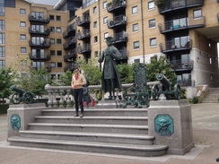 P2012DSC01065	Statue of Peter the Great, Deptford Creek.