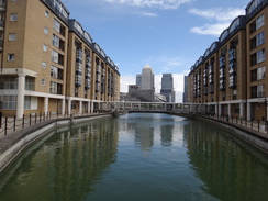 P2012DSC01103	Canary Wharf viewed from near Nelson Dock Pier.