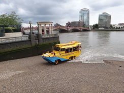 P2012DSC01213	A waterbus emerging from the Thames.