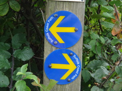 P2012DSC01770	Suffolk Coast Path waymarkers.