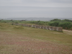 P2012DSC01985	A line of anti-tank blocks on the beach.