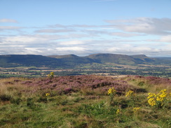 P2012DSC02867	The view from the Captain Cook Monument on Easby Moor, showing the terrain walked over yesterday.