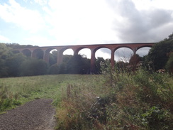 P2012DSC02972	The high railway viaduct above Skelton Beck.