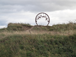 P2012DSC03015	The sculpture near Warsett Hill.