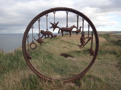 P2012DSC03017	The sculpture near Warsett Hill.