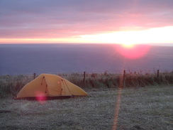 P2012DSC03074	My tent on Boulby Cliffs.