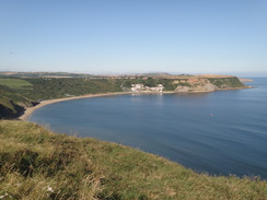 P2012DSC03142	The view back over Runswick Bay.