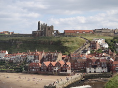 P2012DSC03197	The view over Whitby to Whitby Abbey.