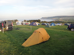 P2012DSC03262	My tent at the campsite above Robin Hood's Bay.