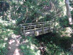 P2012DSC03334	A footbridge over a stream near Hayburn Wyke.