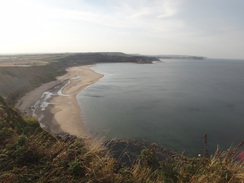 P2012DSC03465	The view along Cayton Beach from Lebberston Cliff.