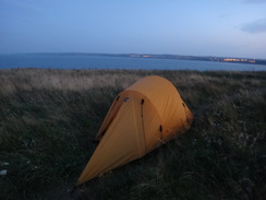 P2012DSC03506	My tent on the headland.