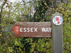 P2012DSC03954	An Essex Way fingerpost on the A1060.