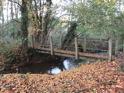 P2012DSC04061	The footbridge beside the ford over the River Ter.