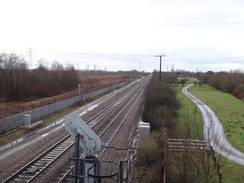 P2012DSC04403	The railway line at Buckford Bridge.