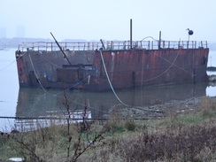 P2013DSC04637	A floating dry dock at Hoo Marina Park.