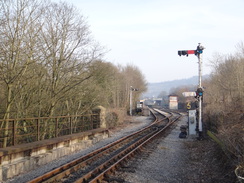 P2013DSC05123	Looking south from bridge 35 towards Matlock Riverside.