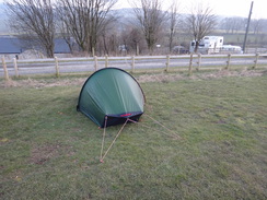 P2013DSC05131	My Akto tent at the campsite in Blackwell.