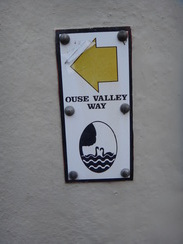 P2017DSC07156	A Ouse Valley Way waymarker in Godmanchester.