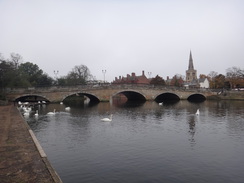 P2017DSC07308	The A6 road bridge in Bedford.