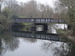 P2017DSC07318	The old rail bridge over the Ouse near the Oasis Beach Pool.