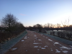 P2018DSC07461	The track through Harrold Country Park.