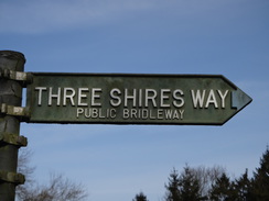 P2018DSC07766	A Three Shires Way sign in Tyringham.