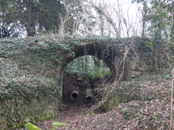 P2018DSC07852	The arch of an old bridge over the canal near Thornton.