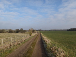 P2018DSC08013	The track leading towards Syresham Fields Farm.